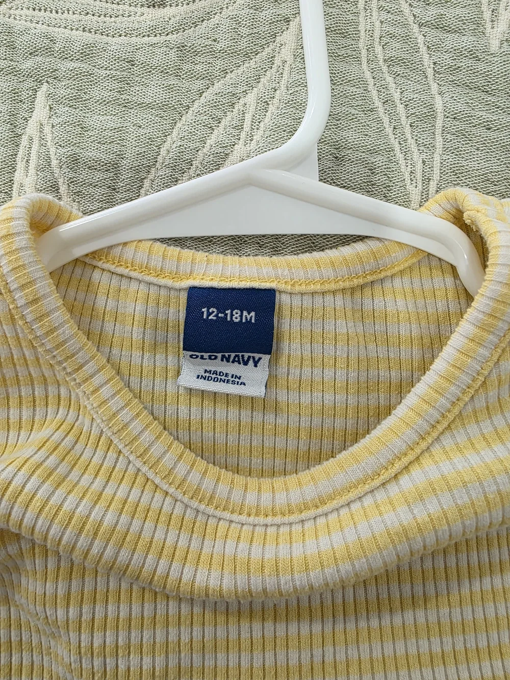 Old Navy Yellow Gingham Ruffle Edge Tee